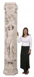 Roman Girl Pilaster Stone Cast