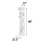Roman Girl Pilaster Stone Cast - Image 5