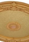 Golden Round Chandelier Ceiling Medallion 36in