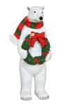 Christmas Polar Bear with Wreath