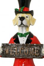 Holiday Dogman Welcome Sign Statue - Image 4