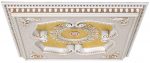 French White and Gold Square Chandelier Fan Ceiling Medallion - Image 2