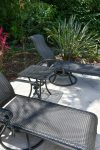 Wyndemere Lounge, Chaise, Set of 3, Swivel Outdoor Aluminum, Woven, Black, Bridgeton Moore Patio