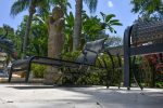 Wyndemere Lounge, Chaise, Set of 3, Swivel Outdoor Aluminum, Woven, Black, Bridgeton Moore Patio