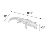 life-size American Alligator 94.75 Inch Long - Image 5