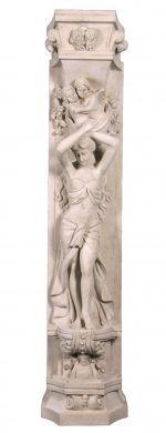 Roman Girl Pilaster Stone Cast - Image 2