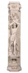 Roman Girl Pilaster Stone Cast