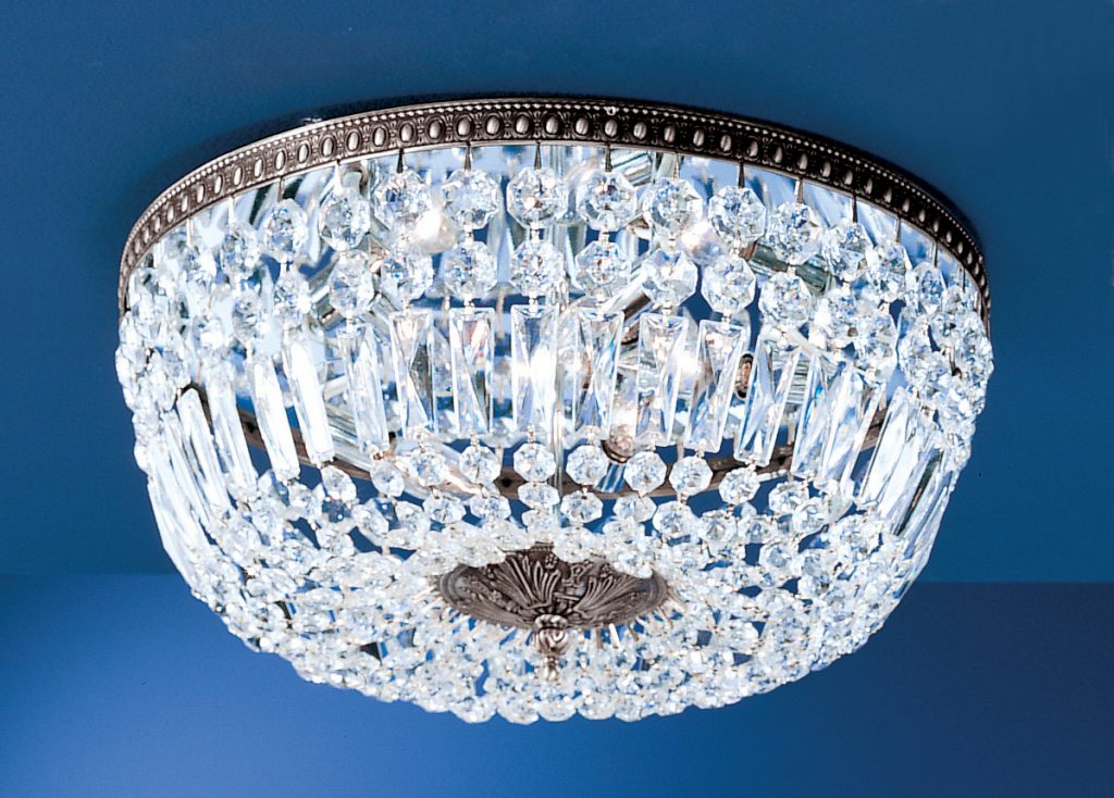 Crystal Baskets-52314 MS CP - Flush/Semi-Flush-3 Lights