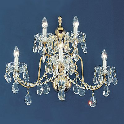 Brass with Crystal-54005 C - Flush/Semi-Flush-2 Lights