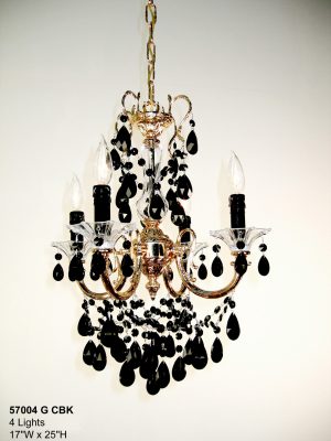 Via Venteo-57004 G CBK - Mini-Chandelier-4 Lights