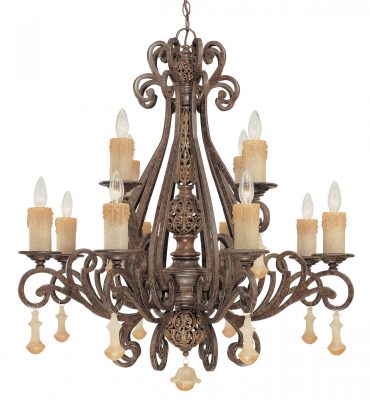 Riviera-71158 TS - Chandelier-12 Lights