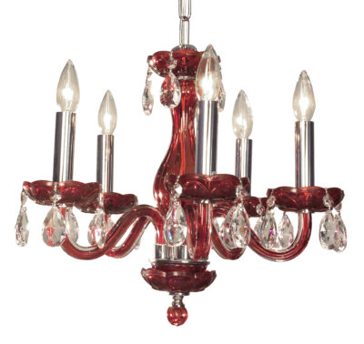 Monaco-82045 RED CPFR - Chandelier-5 Lights