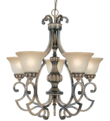 Westchester-92715 HRW - Chandelier-5 Lights