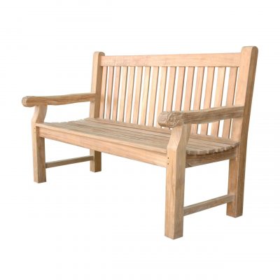 Devonshire 3-Seater Extra Thick Bench With Flower Handcrafted