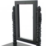 Homeroots - 20" Black Wood Framed Freestanding Makeup Shaving Tabletop Mirror - Image 4