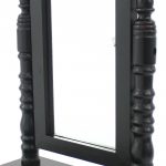 Homeroots - 20" Black Wood Framed Freestanding Makeup Shaving Tabletop Mirror - Image 5