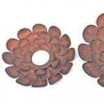 Homeroots - Set of Three Copper Novelty Metal Framed Accent Mirror - Image 3