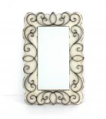 Homeroots - 33" White Wood Framed Accent Mirror