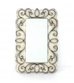 Homeroots - 33" White Wood Framed Accent Mirror - Image 2