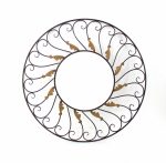 Homeroots - Bronze Round Accent Metal Mirror