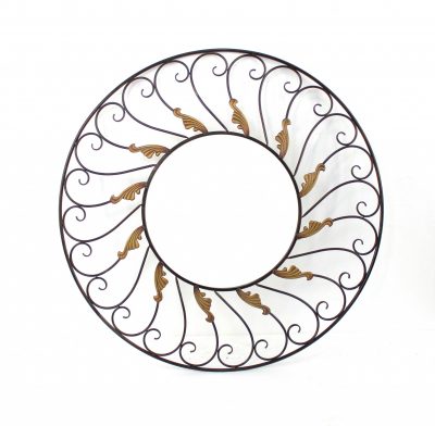 Homeroots - Bronze Round Accent Metal Mirror