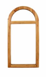 Homeroots - 5" Brown Arch Wood Framed Accent Mirror