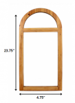 Homeroots - 5" Brown Arch Wood Framed Accent Mirror