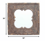 Homeroots - 36" Bronze Square Wood Framed Accent Mirror - Image 5