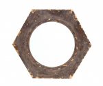 Homeroots - 24" Bronze Hexagon Distressed Wood Framed Accent Mirror - Image 3
