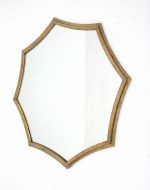 Homeroots - 33" Gold Octagon Metal Framed Accent Mirror