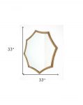 Homeroots - 33" Gold Octagon Metal Framed Accent Mirror