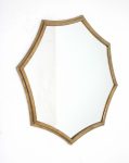Homeroots - 33" Gold Octagon Metal Framed Accent Mirror