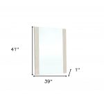 Homeroots - 41" Beige Wood Framed Mounted Dresser Mirror - Image 4