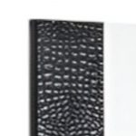 Homeroots - 41" Black Faux Shagreen Partially Framed Accent Mirror - Image 4
