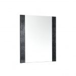 Homeroots - 41" Black Faux Shagreen Partially Framed Accent Mirror - Image 2