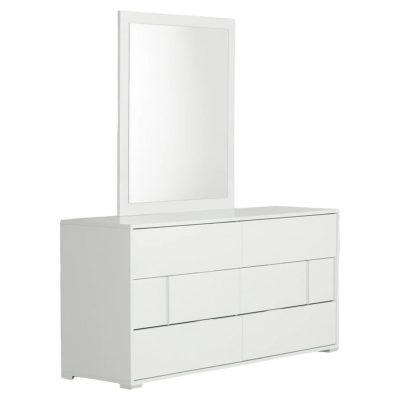 Homeroots - 41" White Mounted Dresser Mirror