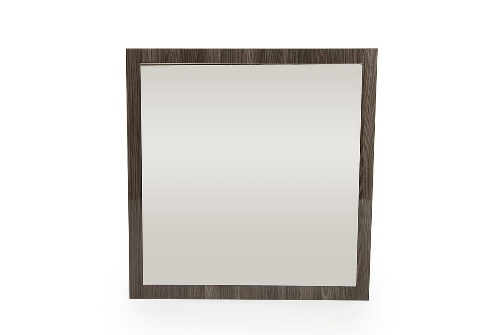 Homeroots - 41" Gray Square Wood Framed Accent Mirror