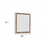 Homeroots - 41" Natural Wood Framed Accent Mirror - Image 4