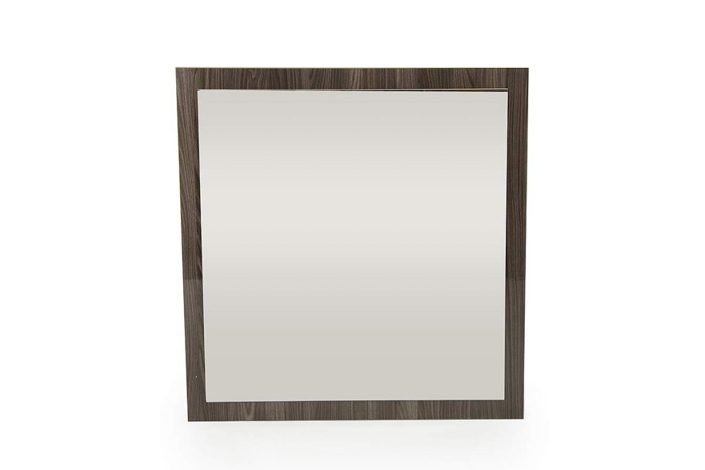 Homeroots - 41" Gray Square Framed Mounted Accent Mirror
