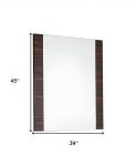 Homeroots - 45" Ebony Wood Framed Accent Mirror