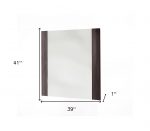 Homeroots - 41" Gray Framed Mounted Accent Mirror - Image 5