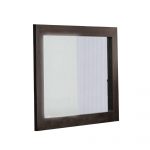 Homeroots - 39" Ebony Square Wood Framed Dresser Mirror