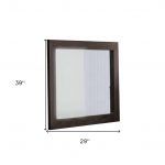 Homeroots - 39" Ebony Square Wood Framed Dresser Mirror - Image 4