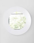 Homeroots - 40" White Round Wood Framed Accent Mirror