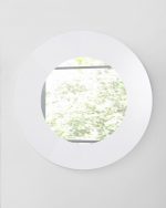 Homeroots - 40" White Round Wood Framed Accent Mirror - Image 6