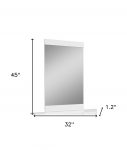 Homeroots - 45" Superb White High Gloss Mirror