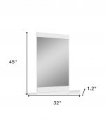 Homeroots - 45" Superb White High Gloss Mirror - Image 5