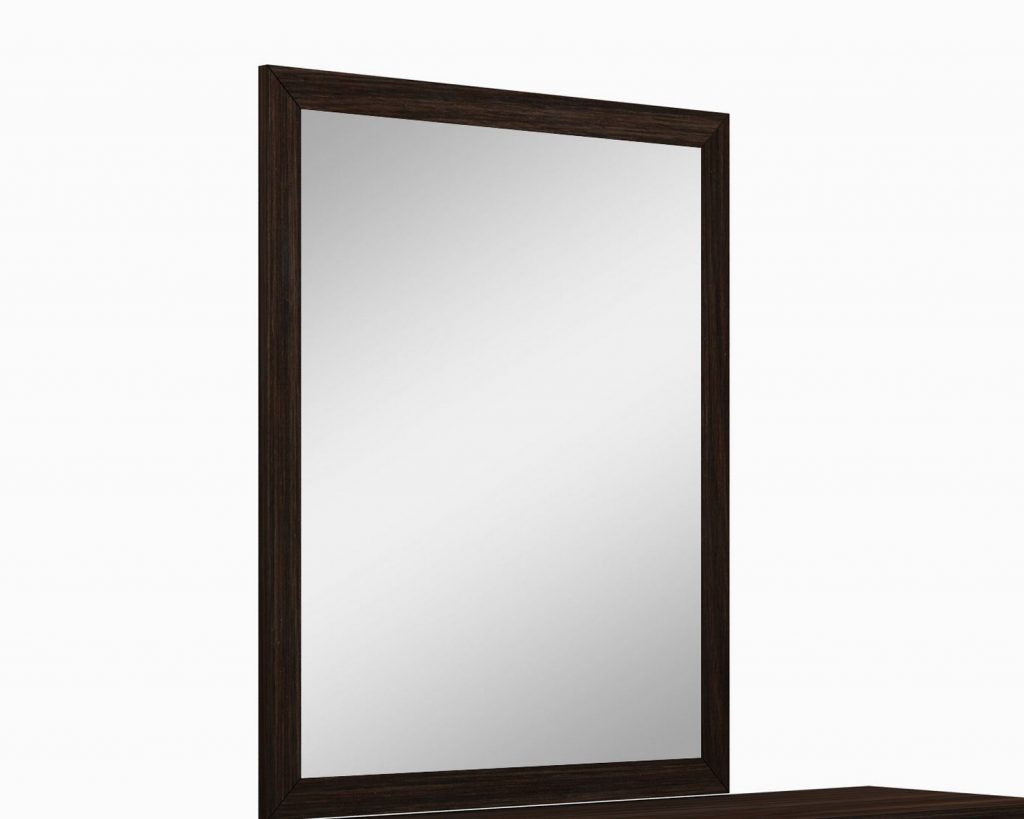 Homeroots - 43" Dark Brown Framed Dresser Mirror