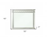 Homeroots - 42" Silver Wood Framed Mounted Dresser Mirror - Image 5