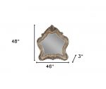Homeroots - 48" Oak Abstract Wood Framed Mounted Dresser Mirror - Image 5